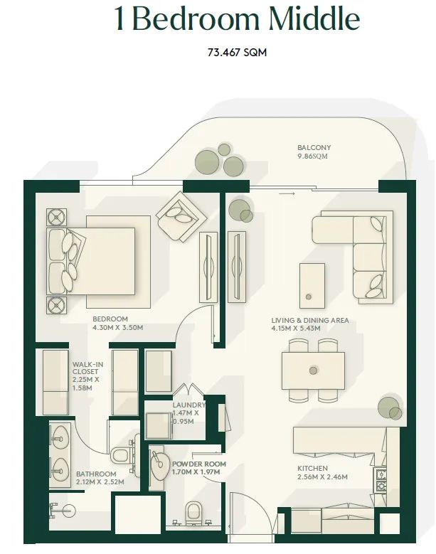 Gardenia Bay 住进阿布扎比大自然中的海滨公寓
