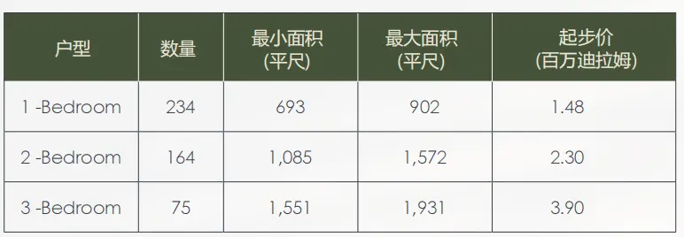CLUB PLACE 迪拜山庄的双一流公寓