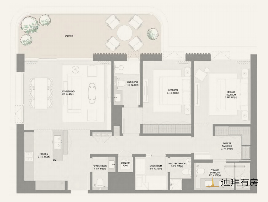 海滨住假公寓,迪拜岛海滨豪华公寓独享